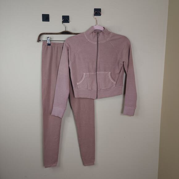Skims Outdoor Full Zip Track Jacket and Leggings in Tiger's Eye Size M - Picture 1 of 12